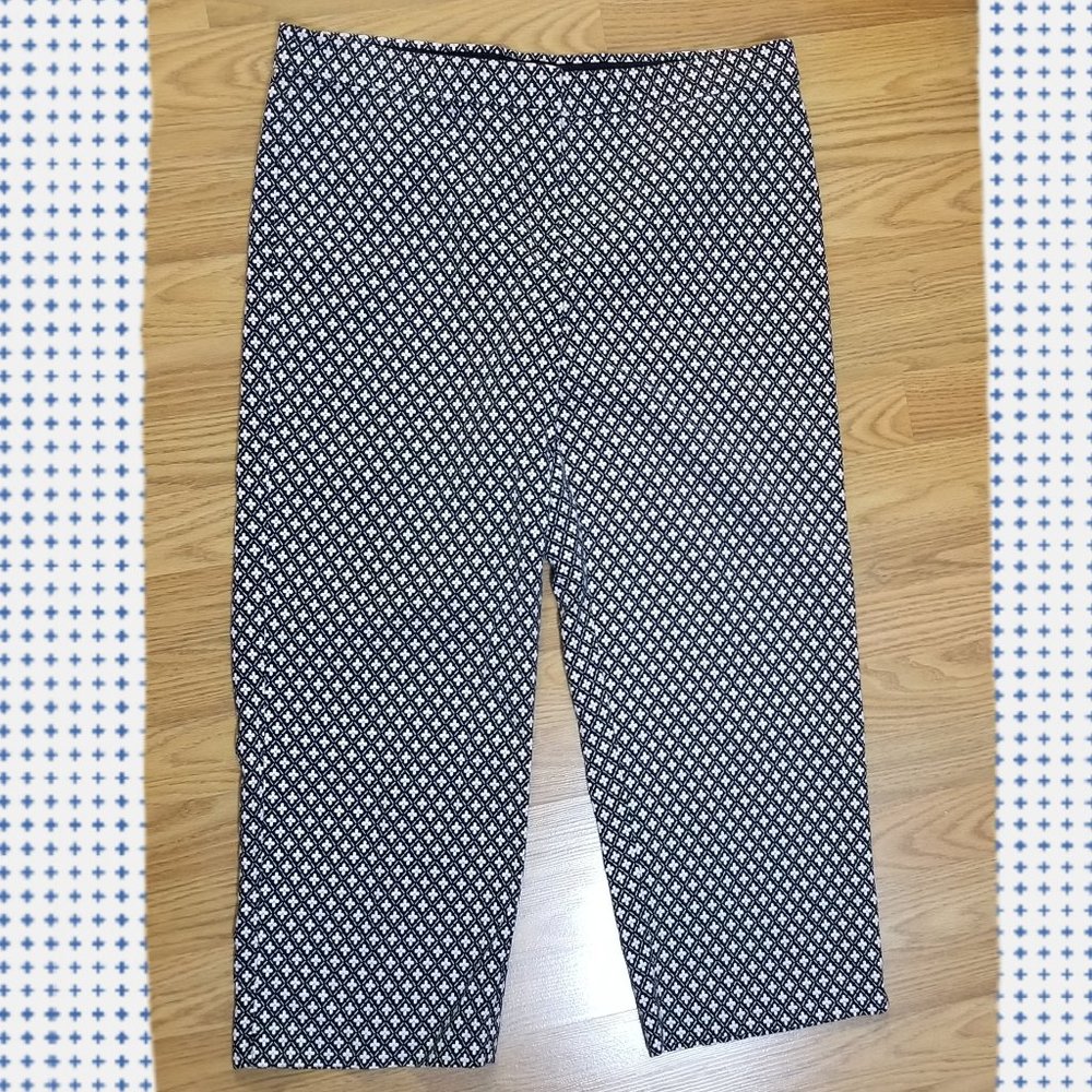 J.Jill Black Daisy Geometric Print Capris 14 ✨HP✨